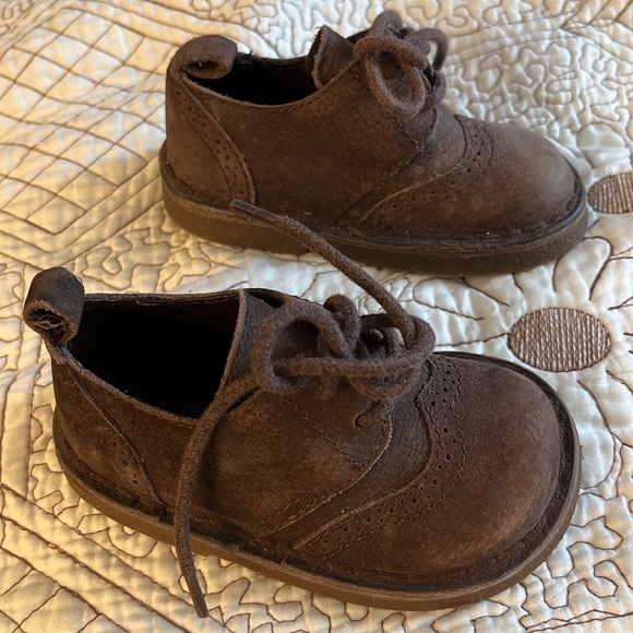 GAP Toddlers Suede Leather Brown Shoes made in Brazil p - Picture 6 of 12
